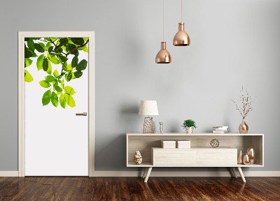 Adesivo em porta Folhas verdes