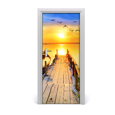 Papel de parede em porta Paisagens do Lago