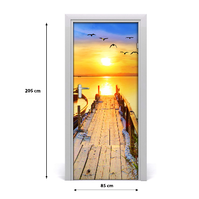 Papel de parede em porta Paisagens do Lago