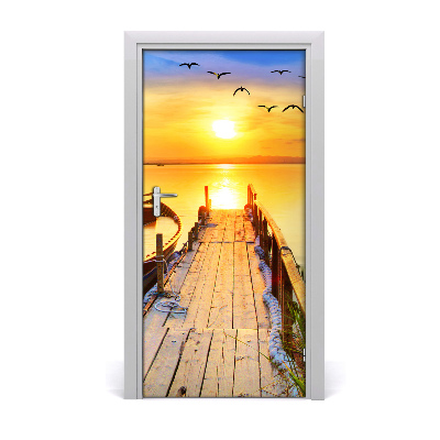 Papel de parede em porta Paisagens do Lago