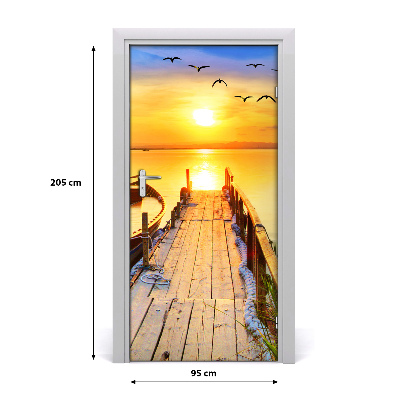 Papel de parede em porta Paisagens do Lago