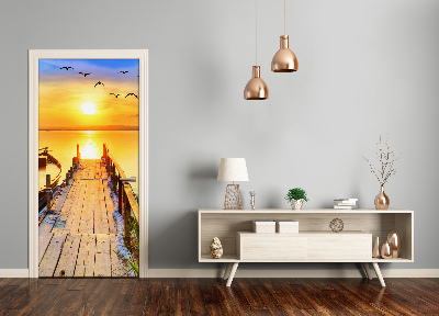 Papel de parede em porta Paisagens do Lago