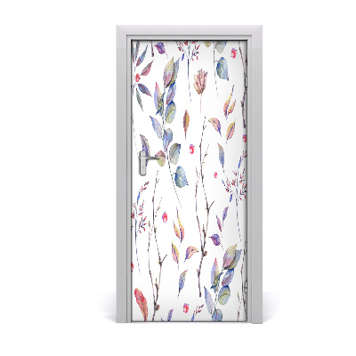 Papel de parede em porta Folhas de eucalipto