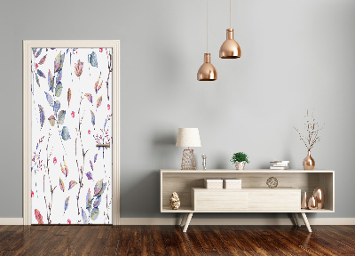 Papel de parede em porta Folhas de eucalipto