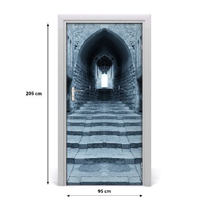 Papel de parede em porta Rua velha