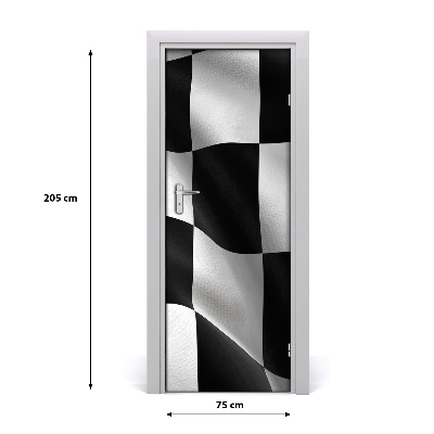 Autocolante para porta casa bandeira de chegada