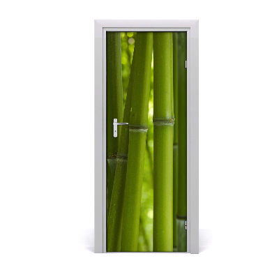Papel de parede em porta Floresta de bambu