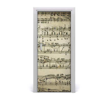 Autocolante para porta Notas sobre uma pauta