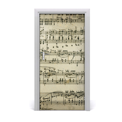 Autocolante para porta Notas sobre uma pauta