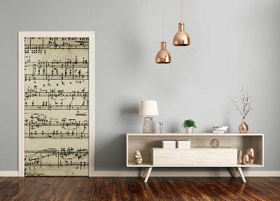 Autocolante para porta Notas sobre uma pauta