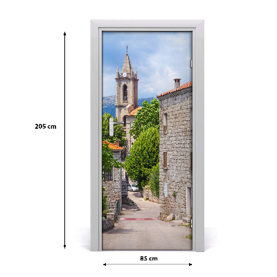 Adesivo em porta Rua da cidade