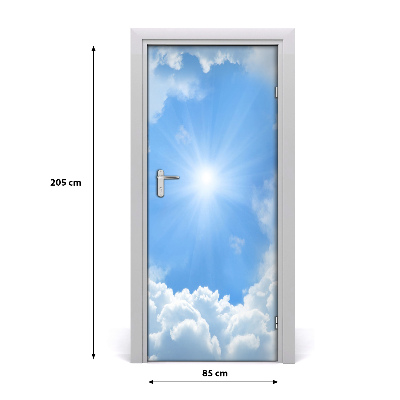 Autocolante para porta Nuvens no céu