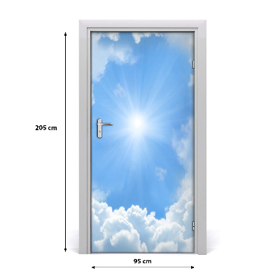 Autocolante para porta Nuvens no céu