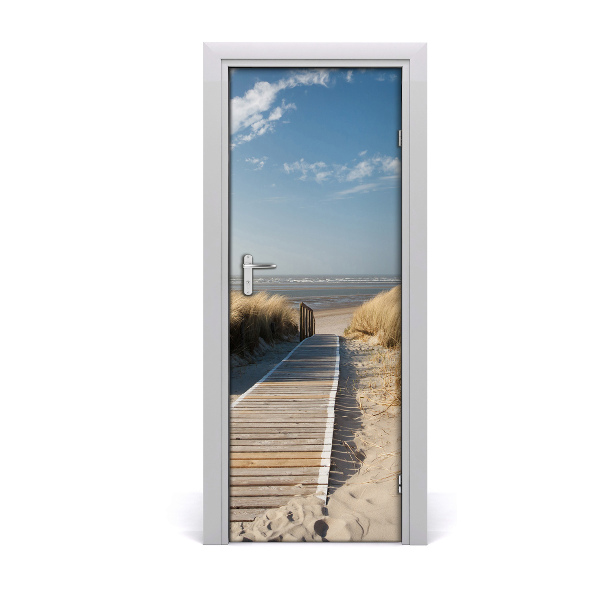 Adesivo em porta Caminho para a praia