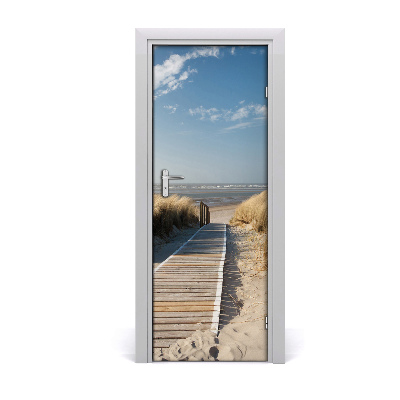 Adesivo em porta Caminho para a praia