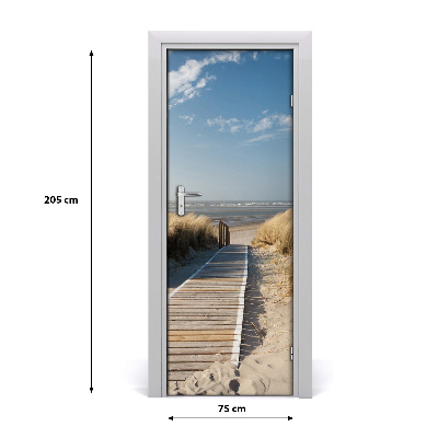 Adesivo em porta Caminho para a praia