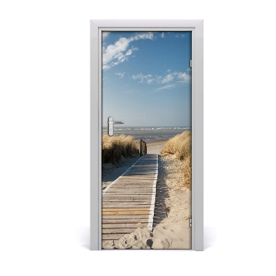 Adesivo em porta Caminho para a praia