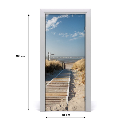 Adesivo em porta Caminho para a praia