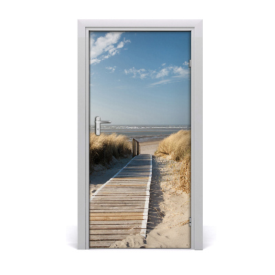 Adesivo em porta Caminho para a praia