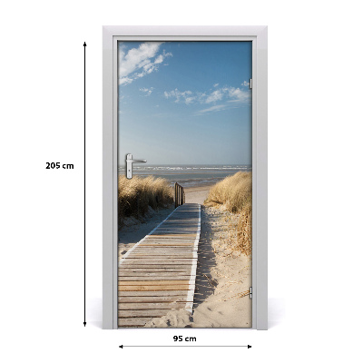 Adesivo em porta Caminho para a praia