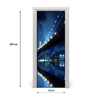 Papel de parede em porta Manhattan Nova York