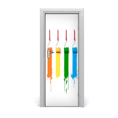 Papel de parede em porta Rolos de pintura