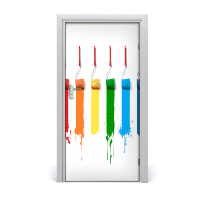 Papel de parede em porta Rolos de pintura