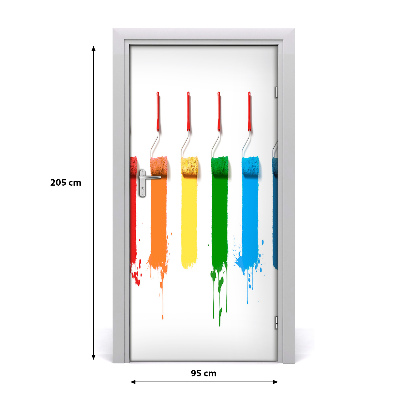 Papel de parede em porta Rolos de pintura