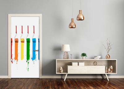 Papel de parede em porta Rolos de pintura