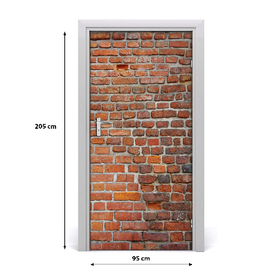 Papel de parede em porta Parede de tijolos