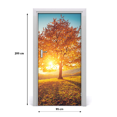 Papel de parede em porta Árvore de Outono