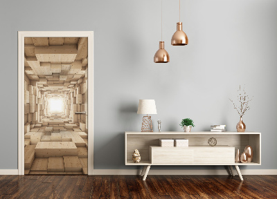 Autocolante para porta Tecidos coloridos