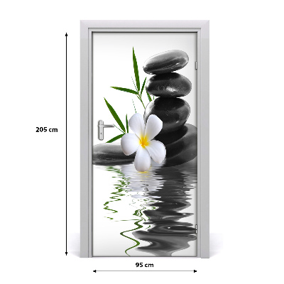 Papel de parede em porta Orquídea