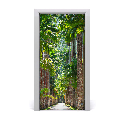 Autocolante para porta Paisagens de palmeiras