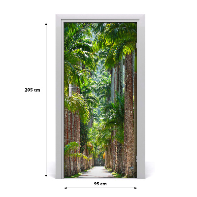 Autocolante para porta Paisagens de palmeiras
