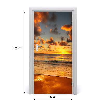 Adesivo em porta praia australiana