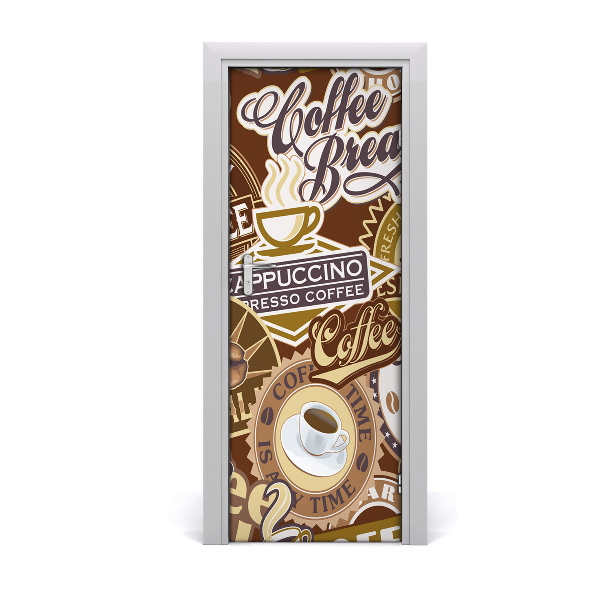 Papel de parede em porta Café Sayings