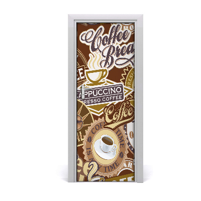 Papel de parede em porta Café Sayings