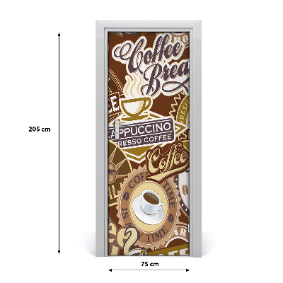 Papel de parede em porta Café Sayings