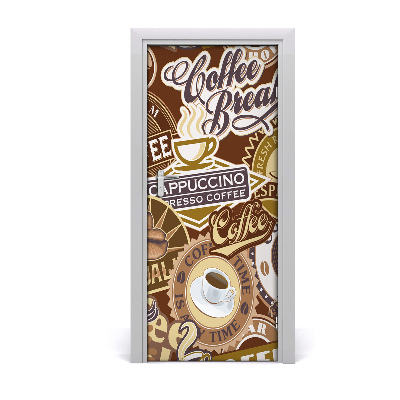 Papel de parede em porta Café Sayings