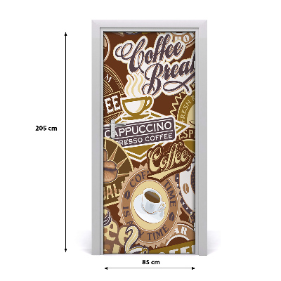 Papel de parede em porta Café Sayings