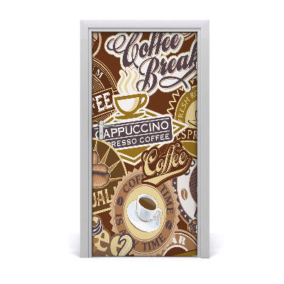 Papel de parede em porta Café Sayings