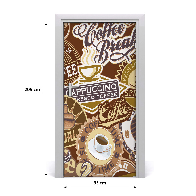 Papel de parede em porta Café Sayings