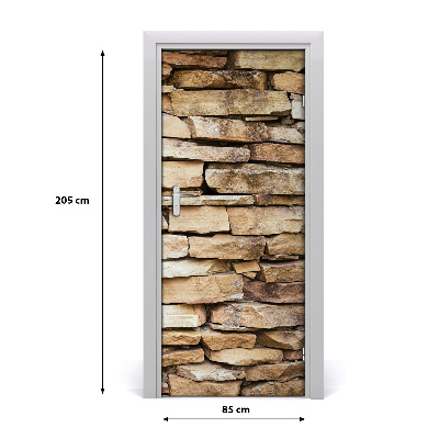 Adesivo em porta Parede de tijolos