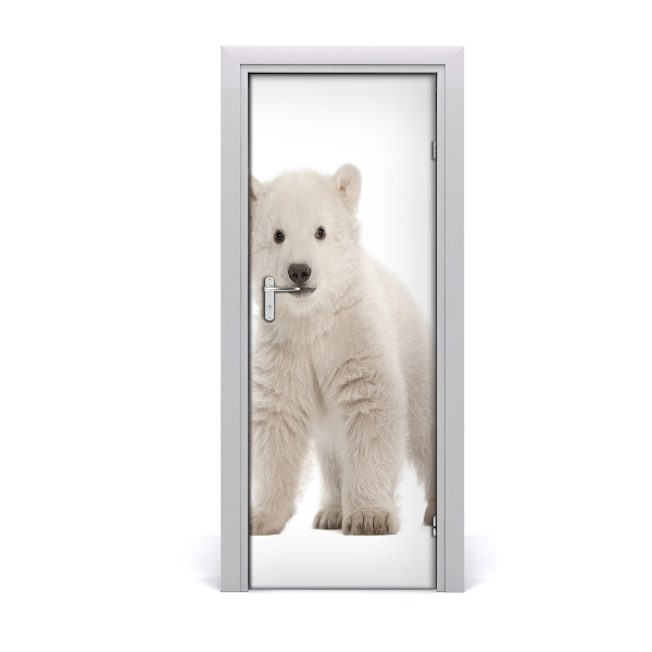 Papel de parede em porta Urso polar