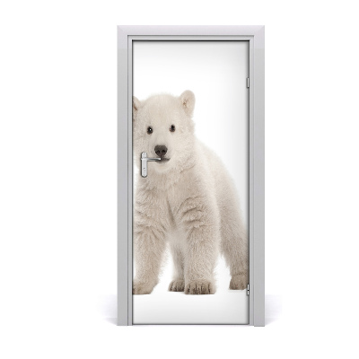 Papel de parede em porta Urso polar