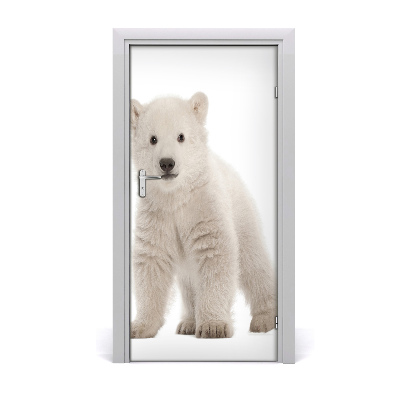 Papel de parede em porta Urso polar