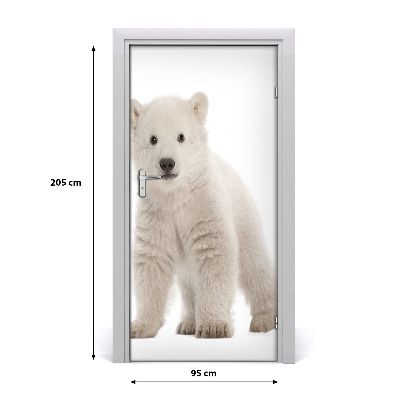 Papel de parede em porta Urso polar