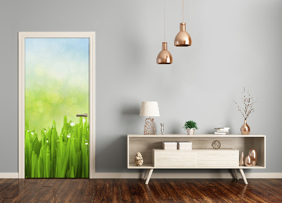 Autocolante para porta Grama