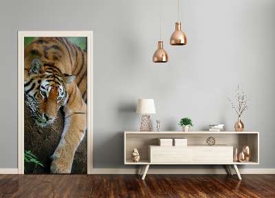 Autocolante para porta Tigre em uma árvore